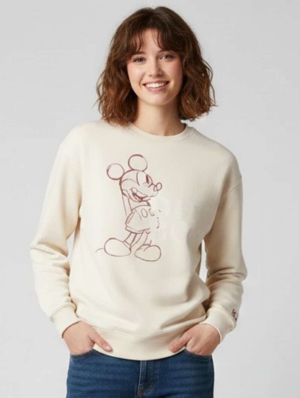 Disney Mickey Mouse ''Oh Boy'' Pullover Sweater